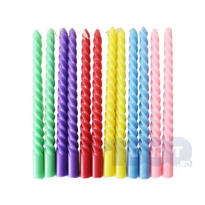 Свечи витые 12шт 8' ароматизиров малые SR808-12 \67-3-182\  \96