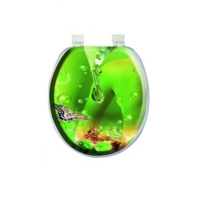 Сиденье для унитаза AQUADOMER, мягкое арт1028 'Капля' Турция /17