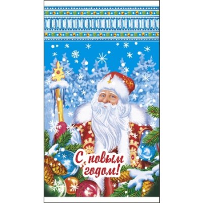 Пакет подарочный 20*35см Мороз, ВОРР пр20 /100/2000