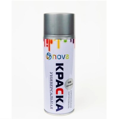 Краска аэрозоль Nova №100 450мл (Серебро) /24
