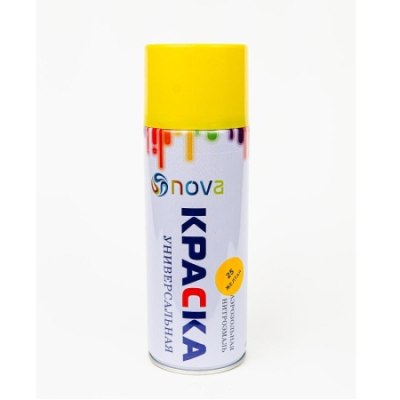 Краска аэрозоль Nova №25 450мл (Желтая) /24