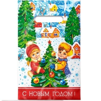 Пакет вырубной 200*300*0,030 ПВД Зимние забавы /100/2000 10778