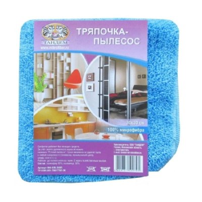 Салфетка Микрофибра 30*30см 'Пылесос' /40