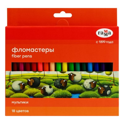 Фломастеры 18 цв. Гамма 'Мультики'