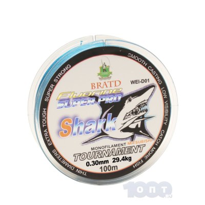 Леска плетенка SHARK FLUORINE super PRO 100м. 0,30 мм./29,4 кг.