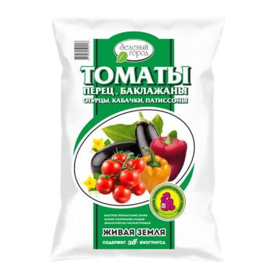 Грунт ЗЕЛЕНЫЙ ГОРОД Томаты,Перец,Баклажаны 5л Биогумус/8