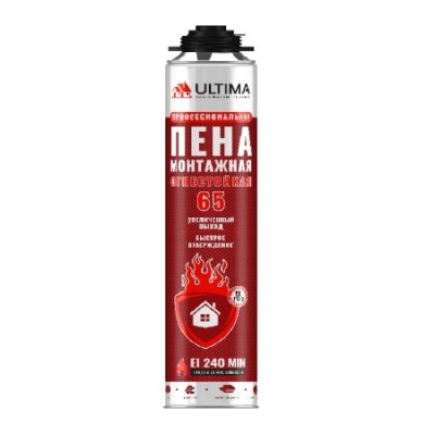Пена монт. проф. 850мл ULTIMA PRO 65 ОГНЕСТОЙКАЯ /12