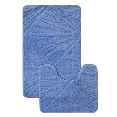 Коврик в ванную комнату Набор 2пр 50*80см+50*40 Dekorelle Bravo, Brk10-1 Голубой
