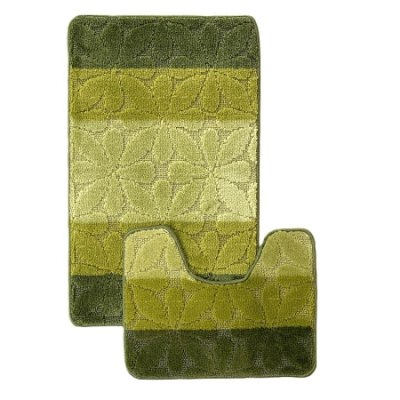 Коврик в ванную комнату Набор 2пр 50*80см+50*40 Dekorelle Bravo, BrMk04-4 Зеленый