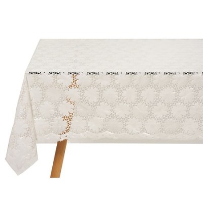 Клеенка DEKORELLE Lace Satin 001 АЖУРНАЯ 1,37*19,7м молочный