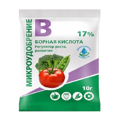 Удобрение Борная кислота 10гр БиоМастер /200