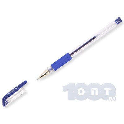 Ручка гель GLL10_1329 синяя грип 0,6мм Только по 12