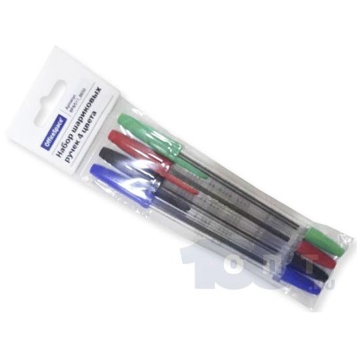 Набор ручек шар. 4цв. европодвес ВР4_15939