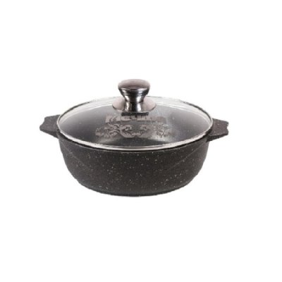 Жаровня 3л стек.крышк. АП Гранит black (Мечта) 33802