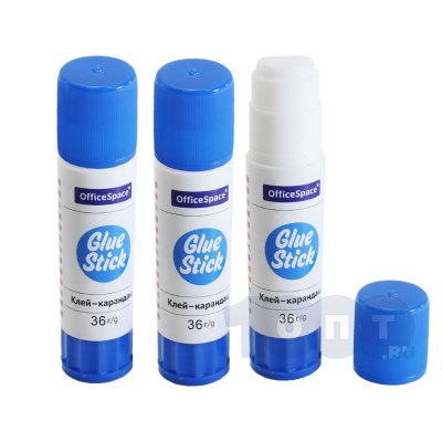 Клей-карандаш 36г OfficeSpace дисплей GS36_246 /12