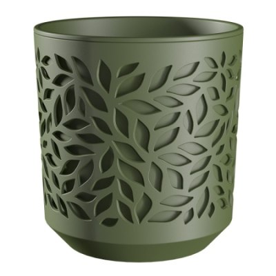 Кашпо 'Leaves' 2,5л Оливка/Оливка /12 КШ-9570