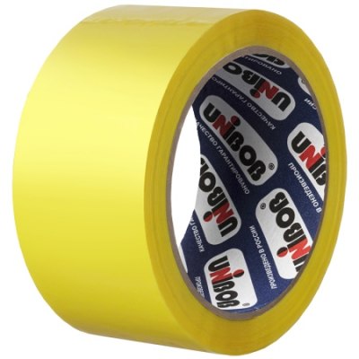 Клейкая лента 48мм*66м*45мкм UNIBOB желтая /6/36