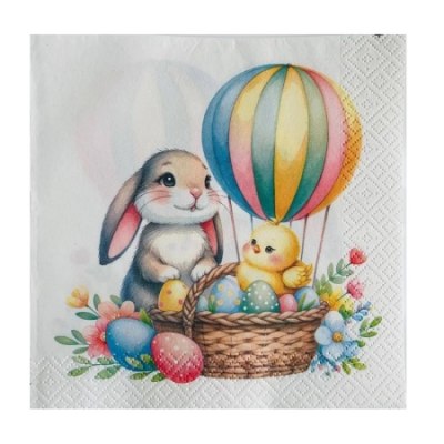 Салфетки бумажные 33*33 Pero 3сл 20л Пасхальное чудо ПАСХА /12 3774