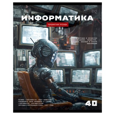 Тетрадь 40л. предм. 'Информатика' Робот 63738