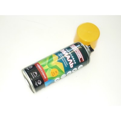 Краска аэрозольная Ударник №31 520мл*300гр 'DEEP YELLOW' темно-желтый /12
