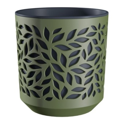Кашпо 'Leaves' 2,5л Оливка/Антрацит /12 КШ-9574