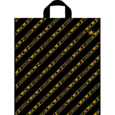 Пакет петлевой 440*400*0,043 Золотая полоса NEW ПНД /50/300