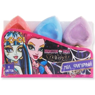 Мел фигурный 6цв. Monster High 85186