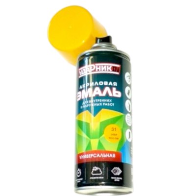 Краска аэрозольная Ударник №31 520мл 300гр 'DEEP YELLOW' тем.желтый