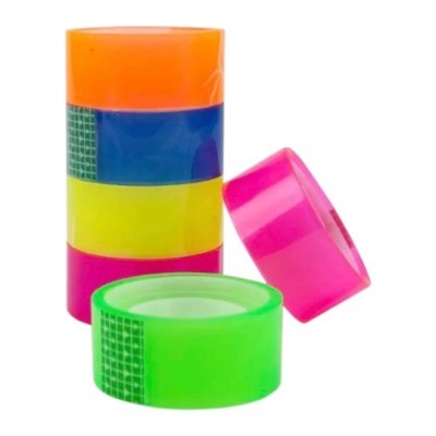 Клейкая лента упаковочная 1,8см*7м цв. ассорти 4266 \6