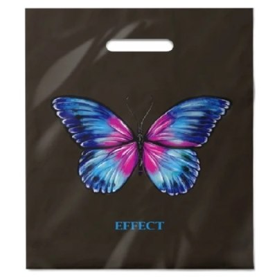 Пакет вырубной 300*370*0,090 ПВД Эффект бабочки /50/500 12039