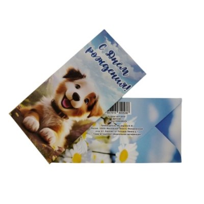 Конверт для денег С Днем рождения! арт.376 /10