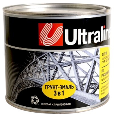 Грунт-эмаль по ржавчине UltraLines коричневая 1,8кг
