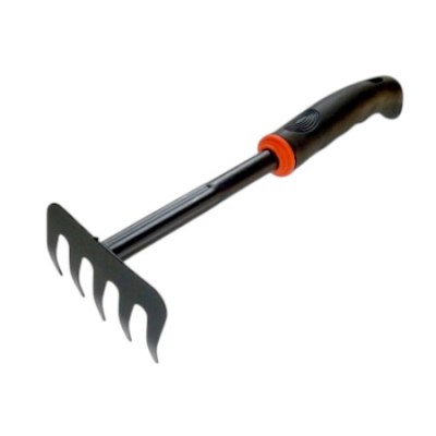 Грабли 5 зубьев 28*9,5см пласт. ручка черная SJ-0901-Е \120