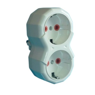 Тройник эл. 2гн ЕВРО с/з 906 DS-002 16А/280