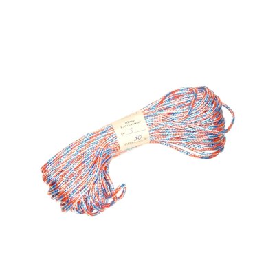 Трос-ФАЛ капроновый d-4 20м цветной плетеный  \100