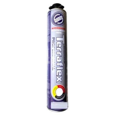 Пена монтажная всесезонная проф. Terraflex 600гр 45л \15