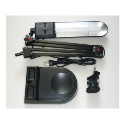 Светильник настольный Эра NL-202-G23-11W-BK черный, база + струбцина