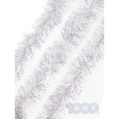 Мишура №28 длина 2,5м, ширина 9см серебро \10\200