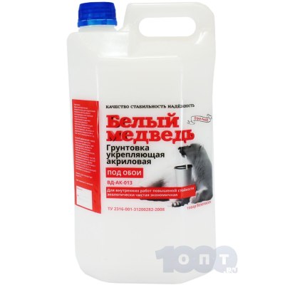Грунтовка акриловая под обои укрепл. 5 л/4 шт