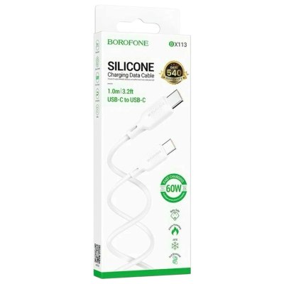 Зарядный кабель Type-C Borofone BX113 1м белый