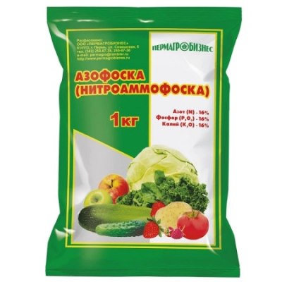 Удобрение АЗОФОСКА (нитроамофоска) 1кг ПАБ /30/1080