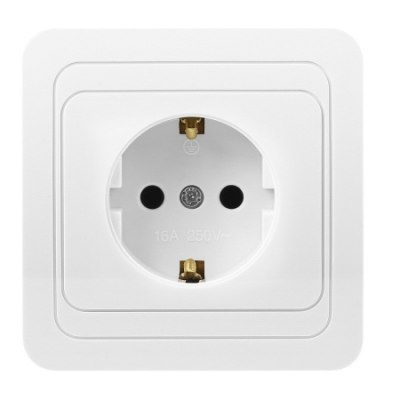 Розетка 1гн СУ с/з 16А керамика Smartbuy Марс (SBE-02w-16-S1-Z-c) /100