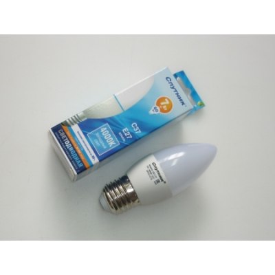 Эл.лампа Спутник С37 7Вт Е27 4000К LED свеча /80