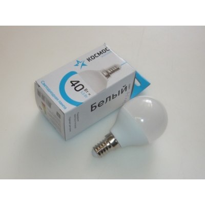 Эл.лампа Космос GL45 5.5Вт 220В Е14 4500К LED