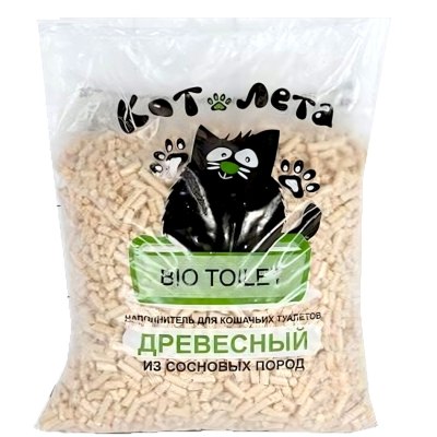 Наполнитель древесный КотЛета для кошачьего туалета 5л \260