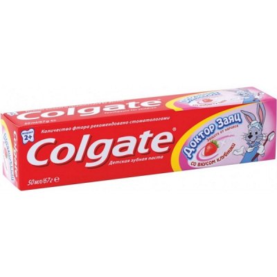 Зубная паста COLGATE Доктор Заяц Клубника 50мл