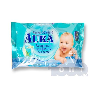 Салфетки влажные AURA для детей ULTRA COMFORT 60шт/12