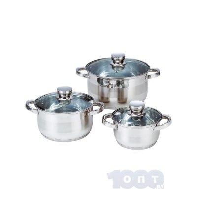 Набор кастрюль VL475 3 шт\4,8л d-22см\6л d-24см\7,2л d-26см