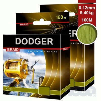 Леска DODGER BRAID 160м. olive 0,12 мм./9,40 кг.