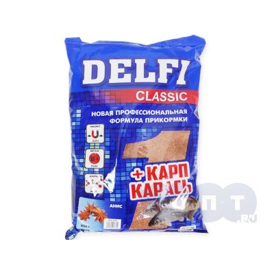Прикормка DELFI Classic карп+карась /анис/ DFG-056 800г \15